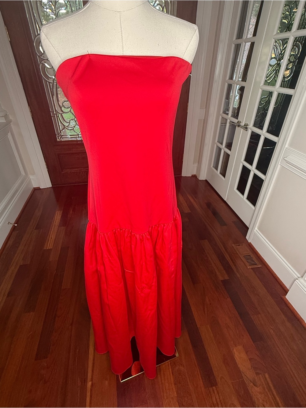 Alice + Olivia Oriana Strapless Drop Waist Maxi Dress With Hidden Pockets NWT 12 - Picture 4 of 12
